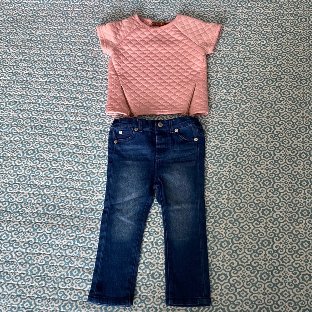 7 Seven for all Mankind~Infant Girls 2 Piece Outfit Set~~24 Months